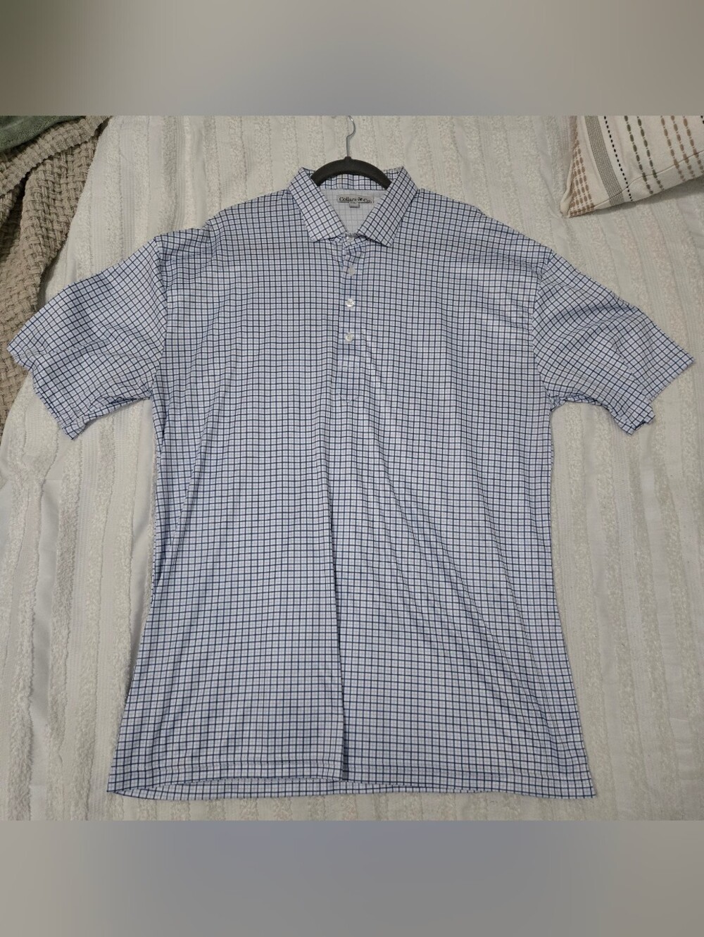 Collars & Co. - Blue Check Short Sleeve Shirt